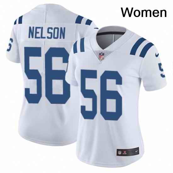 Womens Nike Indianapolis Colts 56 Quenton Nelson White Vapor Untouchable Limited Player NFL Jersey